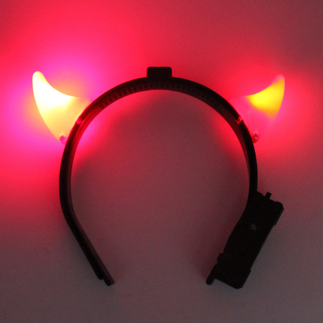 Halloween Trending Products Devil Horns Led Halloween Headband