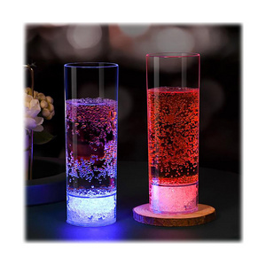 LED Juice Glasses Multi-Color Water Liquid Activated Flashing Light Up Cup Blinking Drinkware for Bar Club