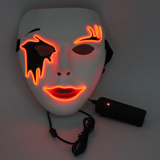 Halloween EL wire Mask Glowing Led Costume Mask Party Halloween Mask