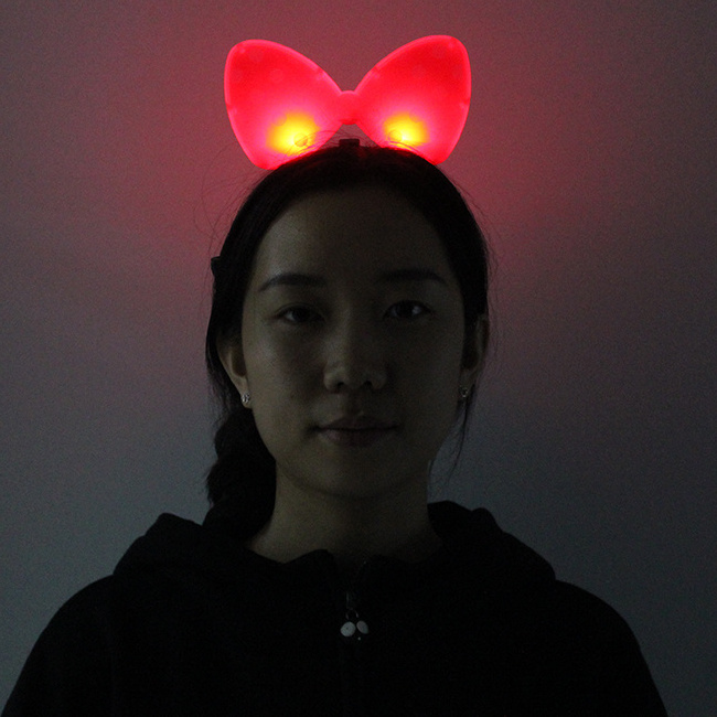 Led Crown Headband Light up Bow Headband  for Kids Halloween Christmas Party