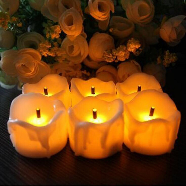 Flameless Candles Flickering Tea lights with Battery Operated  Led Candle  for Xmas Wedding Party