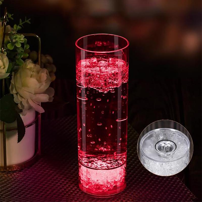 LED Juice Glasses Multi-Color Water Liquid Activated Flashing Light Up Cup Blinking Drinkware for Bar Club