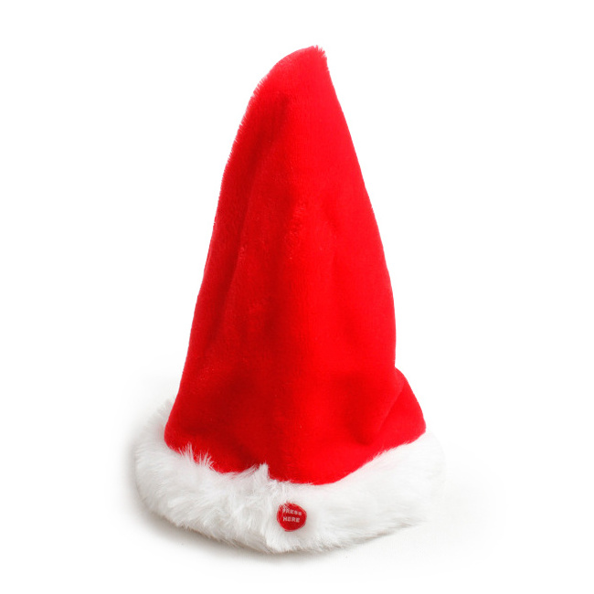 Christmas Gifts Unique Funny Plush Christmas Electronic Musical Dancing Christmas Santa Hat