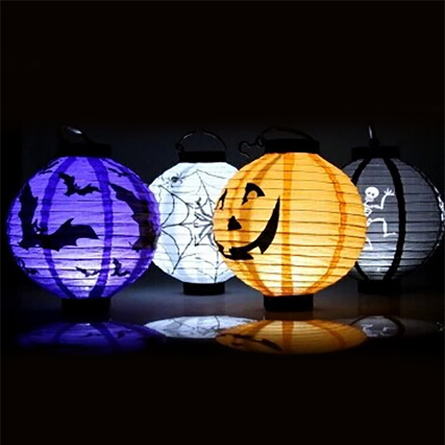 2024 LED Paper Lantern Decorative Lighting for Halloween and Thanksgiving Pumpkin-Themed Lantern