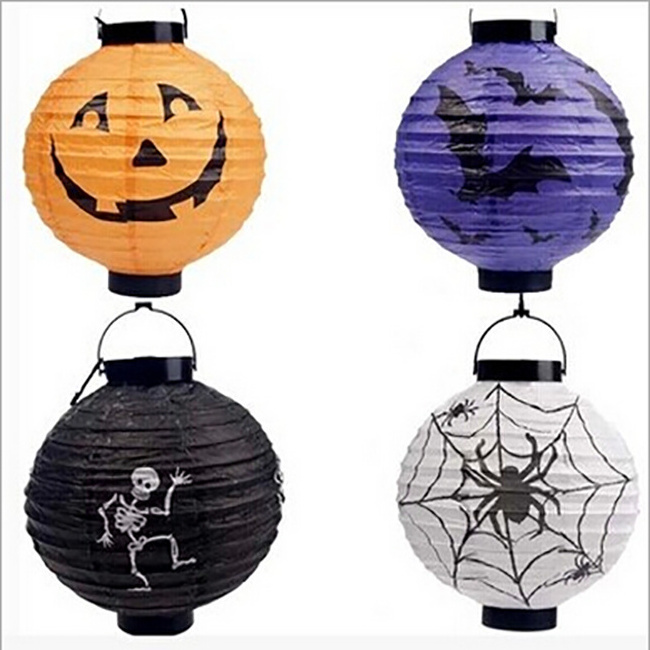 2024 LED Paper Lantern Decorative Lighting for Halloween and Thanksgiving Pumpkin-Themed Lantern