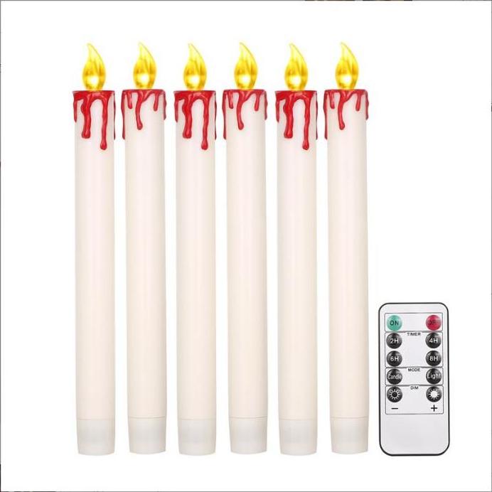 Halloween Flameless Led Candles  with Remote Timer, Battery Operated LED Tealight Candles for Halloween Home  Decoration