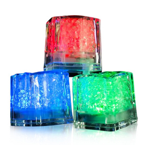 Light Up Ice Cubes  Multi Color Led Ice Cubes for Drinks with Changing Lights IP67 Waterproof Reusable Glowing Flashing Ice Cube