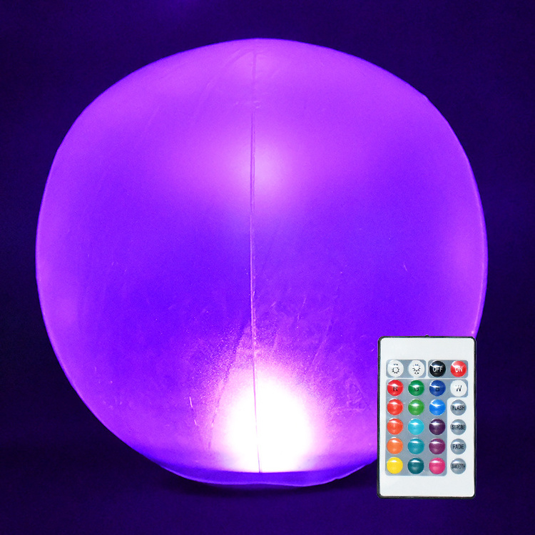 Transparent Solar energy RGB Colors Light Sphere with Remote Control LED Light Ball for Pool Bedroom Home Party