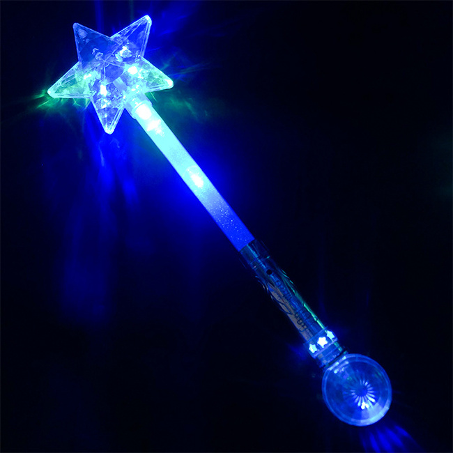 Large Five-pointed Star LED Flashing Stick Halloween Pentagram Star Glowing Wand