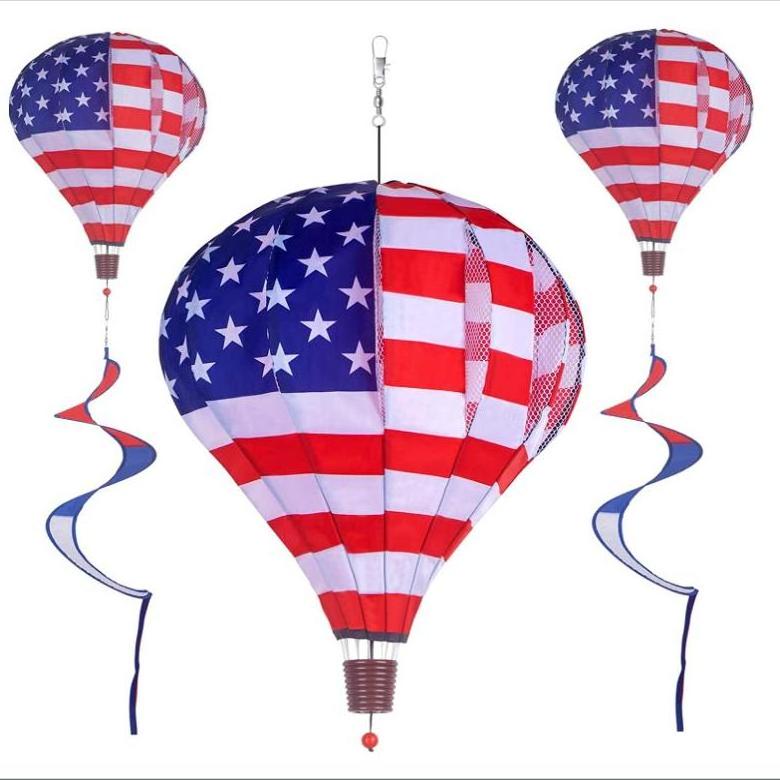 Hot Air Balloon Wind Spinners Rainbow Spinner Wind Chime Garden Windmill Spinner Kinetic Hanging Decor for Lawn Yard