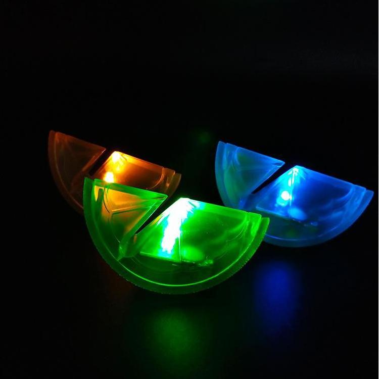 Led Acrylic  Lemon Slices  Ice Cubes for Drinks  IP67 Waterproof Reusable Glowing Flashing Ice Cube for Club Bar Party