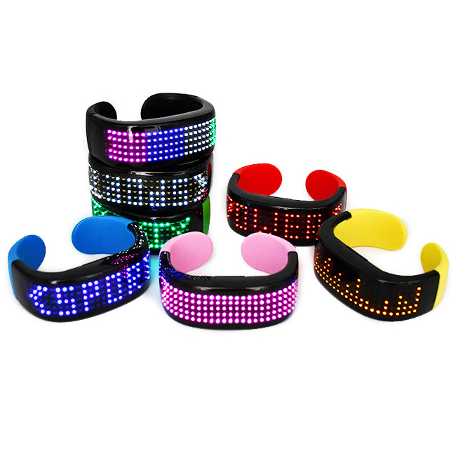 LED Light Up Bracelets Display Bracelet Flashing Multicolor Wristbands for Concerts