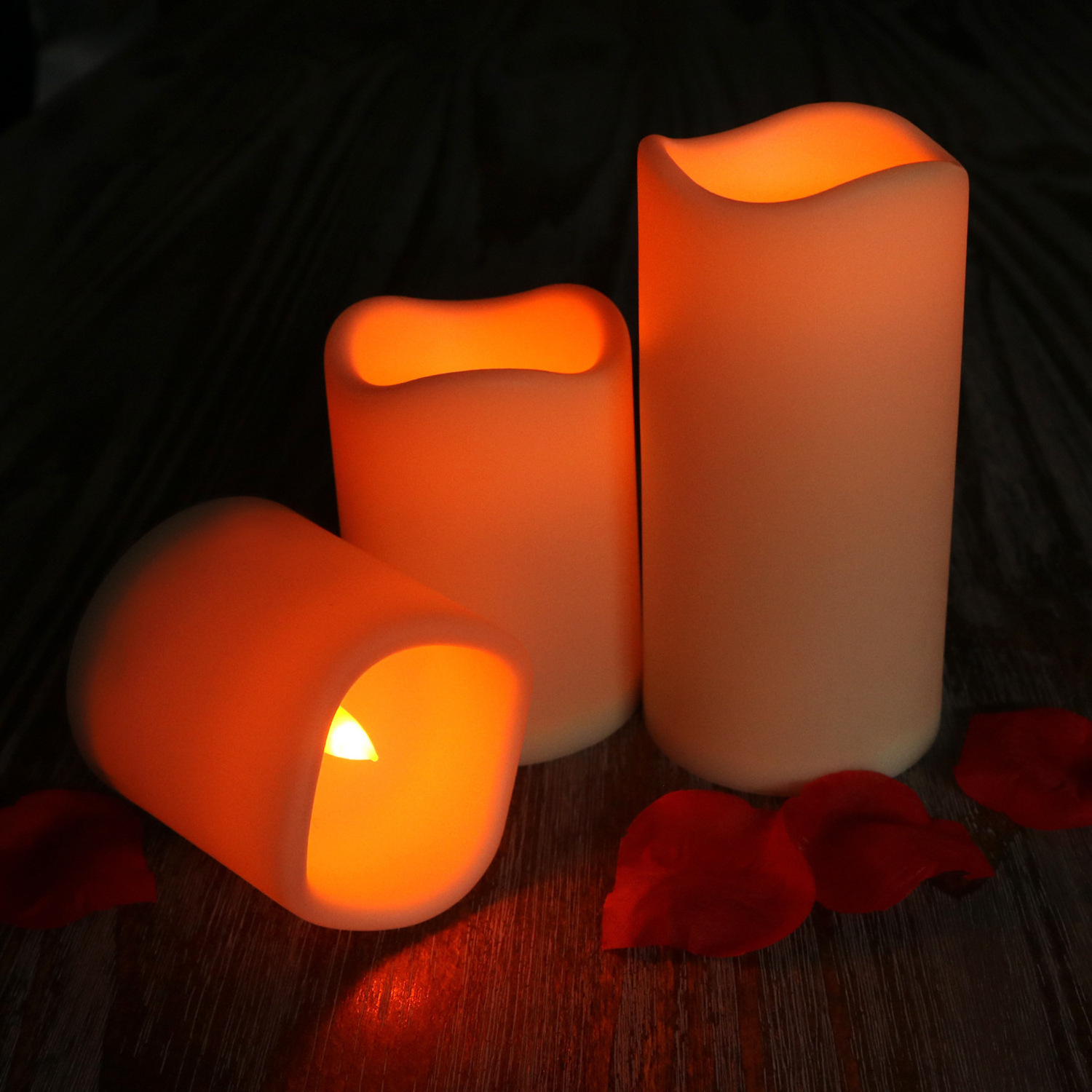 Battery Operated Flameless LED Wax Candles With Remote Control