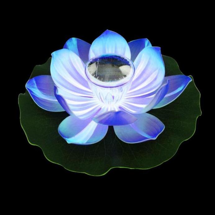 Solar Decorative Lights Outdoor Garden Flower Lights Waterproof Lotus Flower Garden Decoration LED Flower Lights Solar Panel