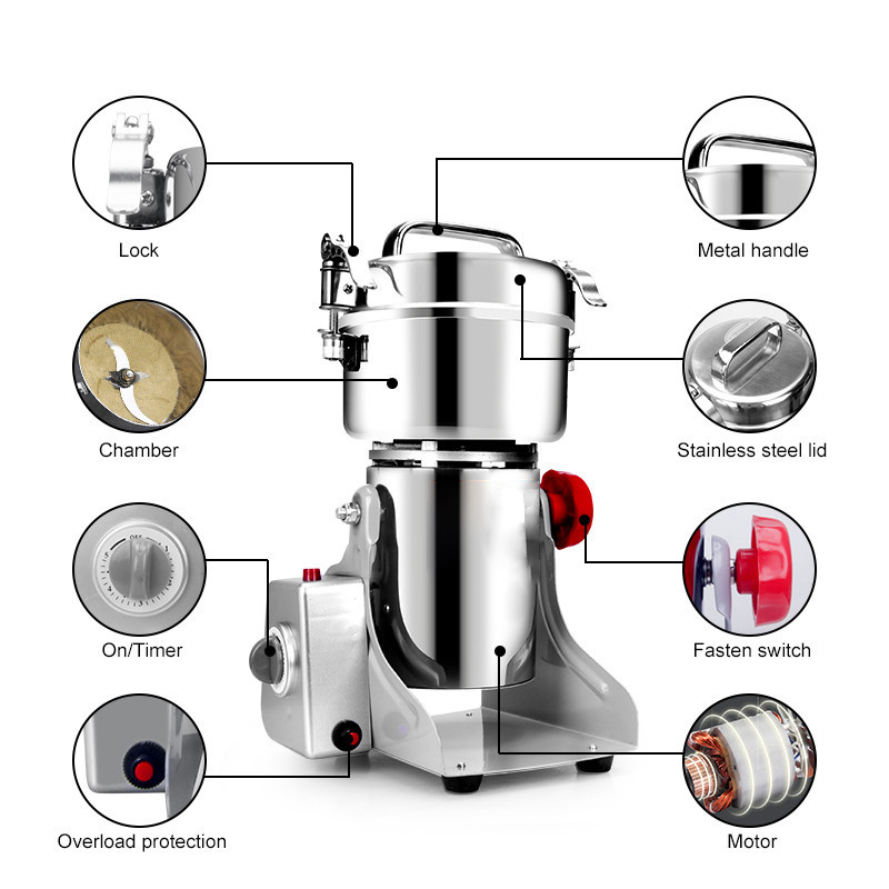 Pepper Chilli Mille Powder Commercial Spice Grinder Grain Electric Grain Mill Grinder For Grains