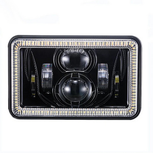 4x6" 55w headlight peterbilt freightliner kenworth rectangular led headlight motorcycles