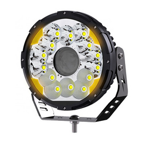 Waterproof 7inch 190W 200W Amber White Offroad Round Led Driving Work Light For Jeep Jk 4x4 Truck