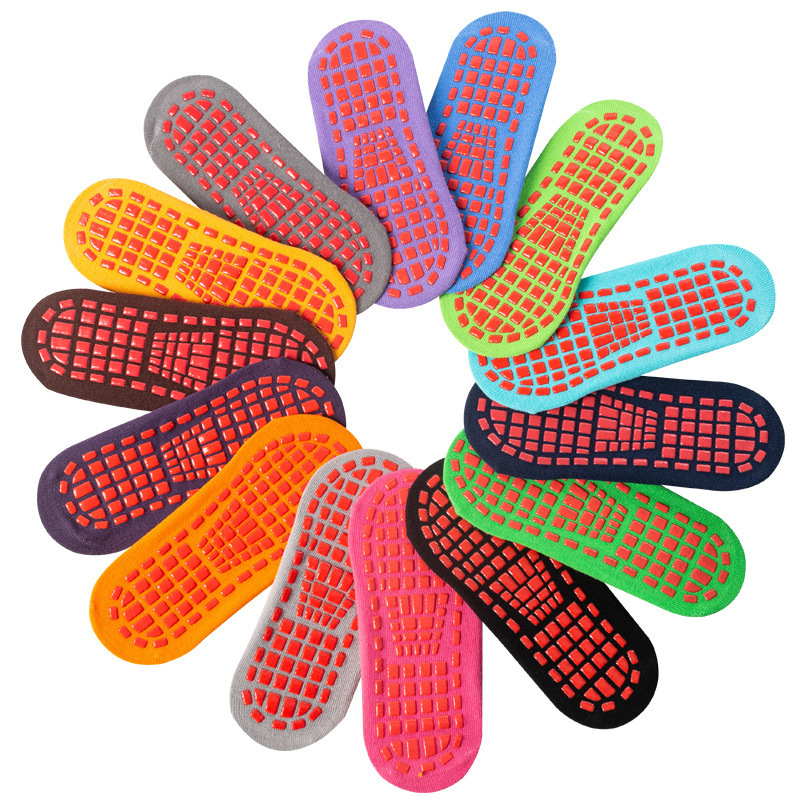 Custom Logo Yoga Silicone Glue Dispensing Non-Slip Children'S Paradise Trampoline Socks For Adults