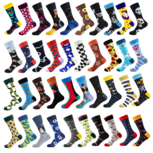 2024 Wholesale Cheap Crew Novelty Socks Crazy Pattern Printed Cotton Happy Funny Socks For Men Women Unisex