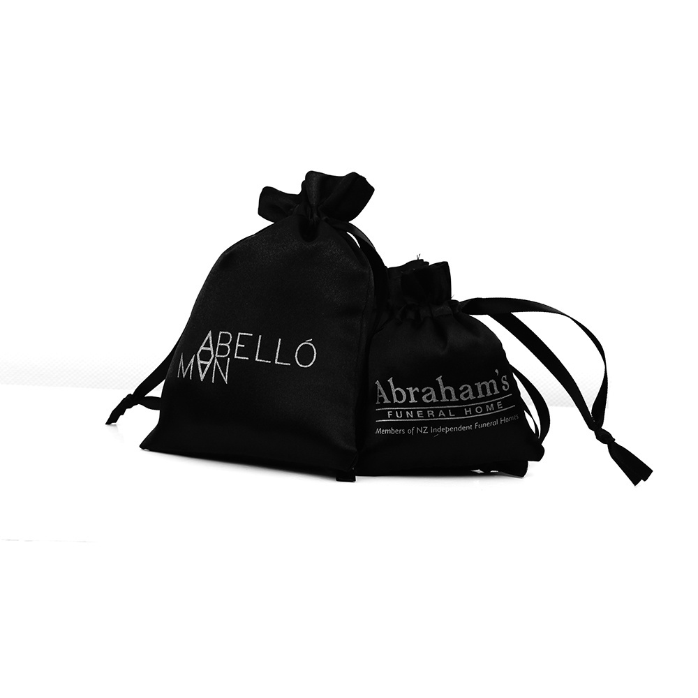 customize logo satin wig hair extension packaging pouch shoe dust bag satin drawstring bag