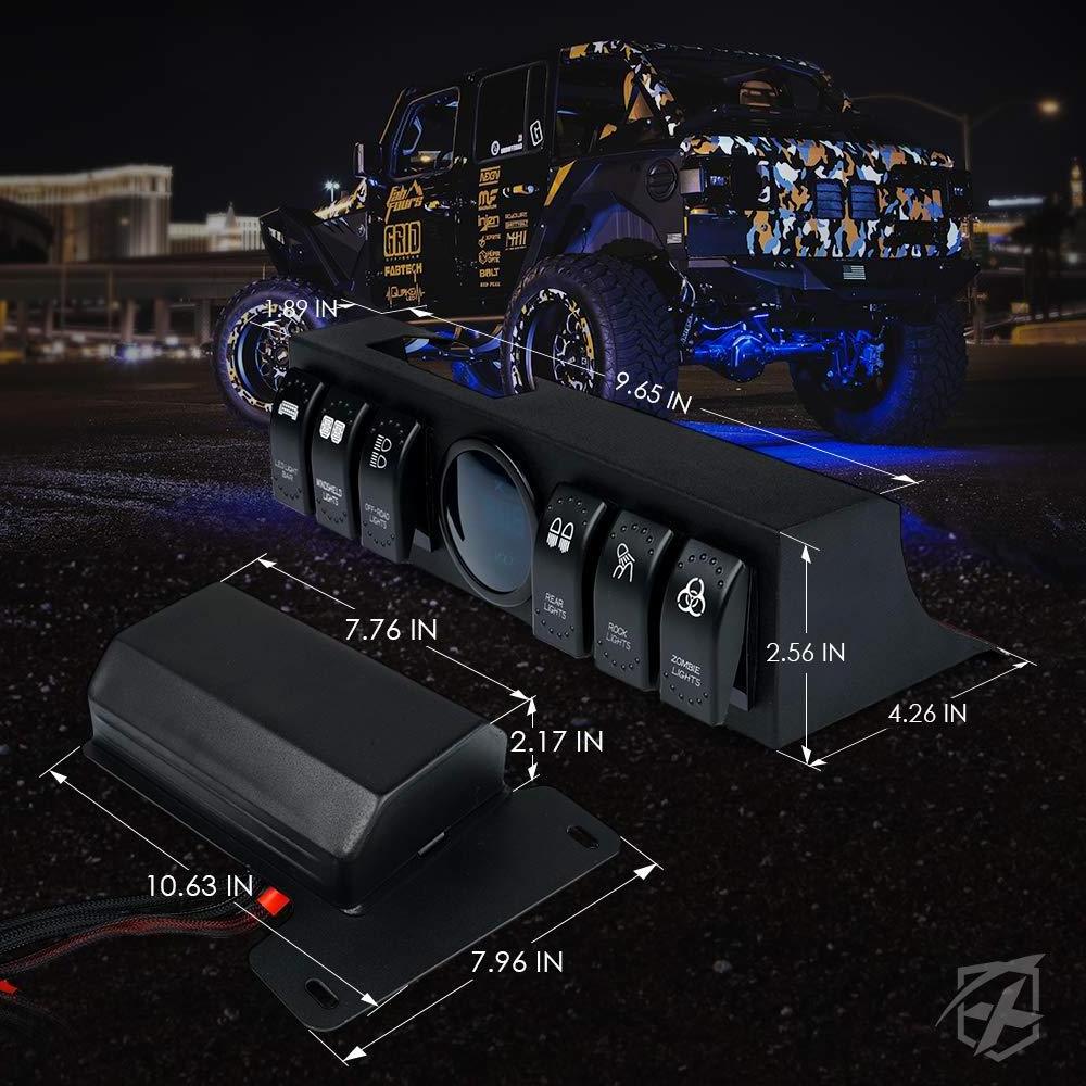 6 Rocker Switch Panel With Digital Voltmeter Control System Wiring Harness Toggle Switch