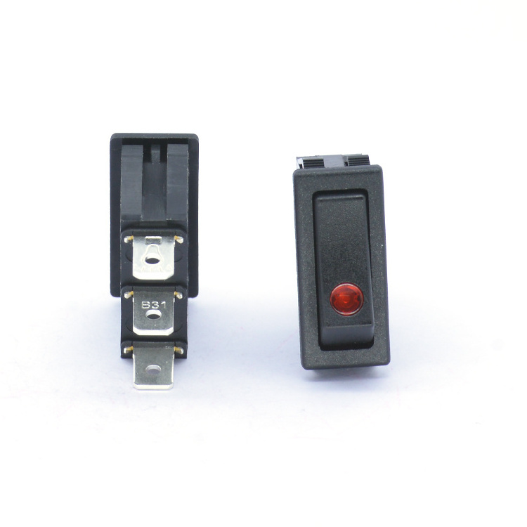 R-1-110-R0L-BBR 16A 125V Electrical Boat Switch 3 Terminals 2 Positions Illuminated On Off Spst Rocker Switch