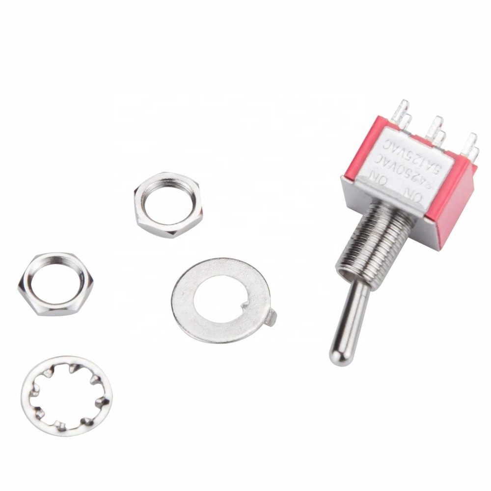 Instrumentation Equipment Toggle Switches 5A 125VAC ON OFF ON 6PIN DPDT Miniature Toggle Switches