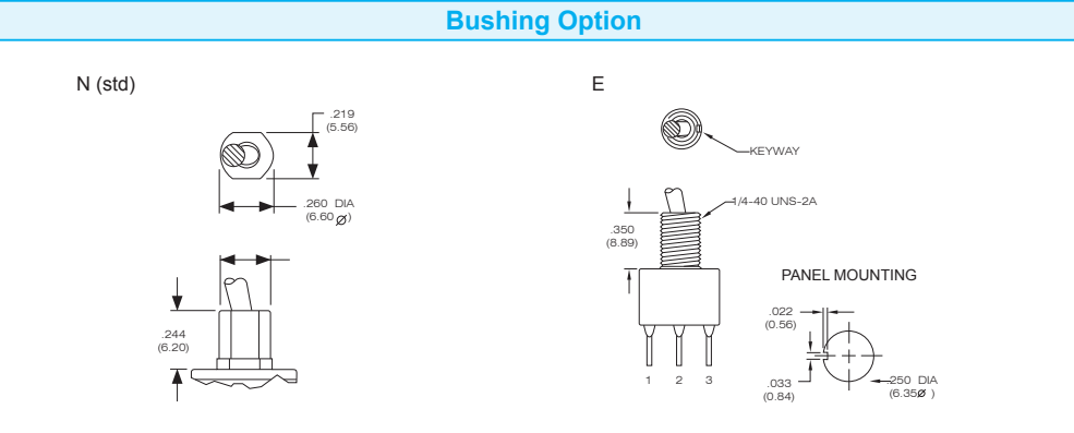 NE8011-SEBQ-H waterproof DP on-none-on Sealed Miniature Toggle Switches