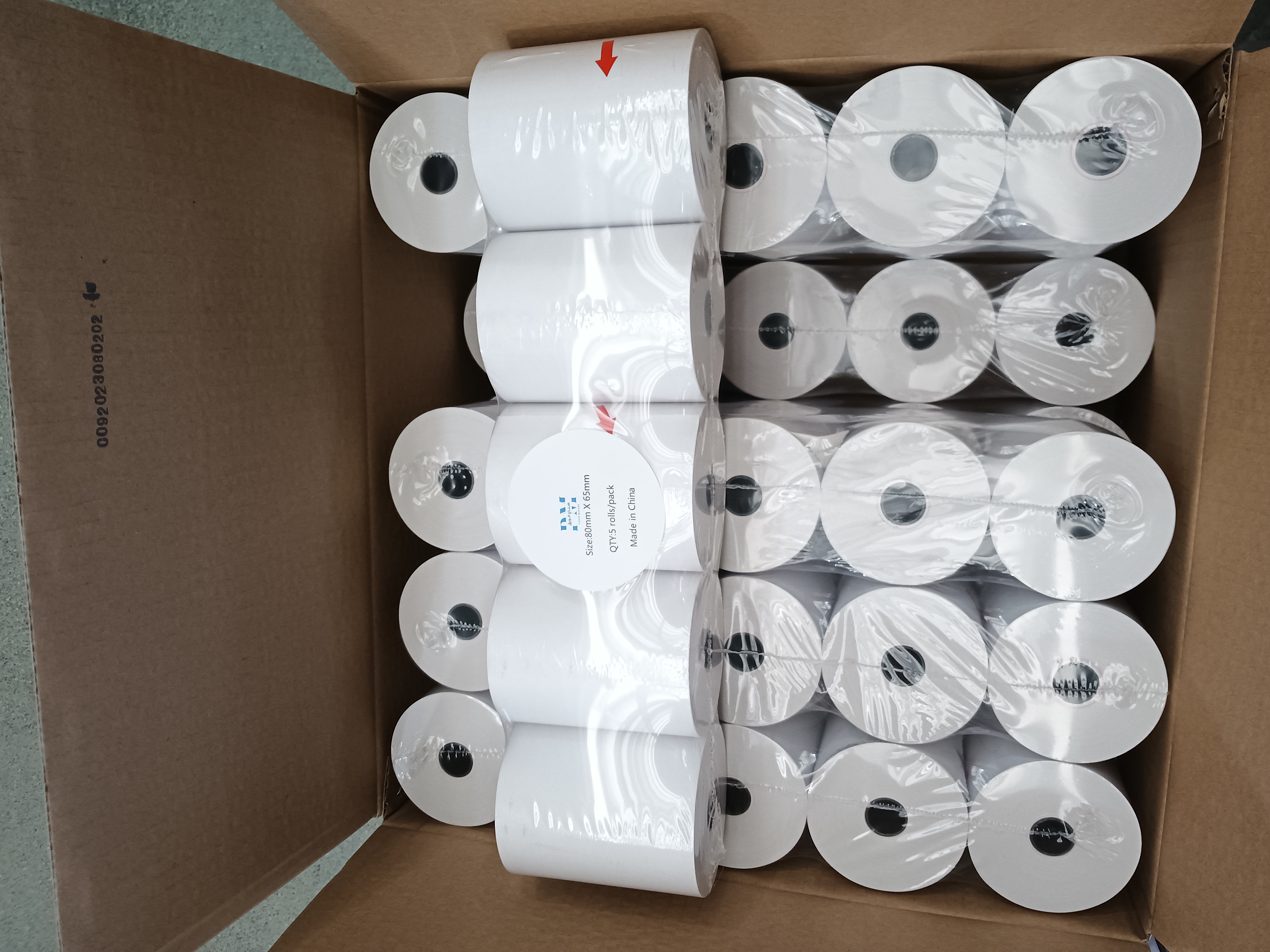 Chinese Supplier Blank 80x80 57x40 2 1/4 X 150 Custom Printed Thermal Till Roll Cash Register Paper Rolls