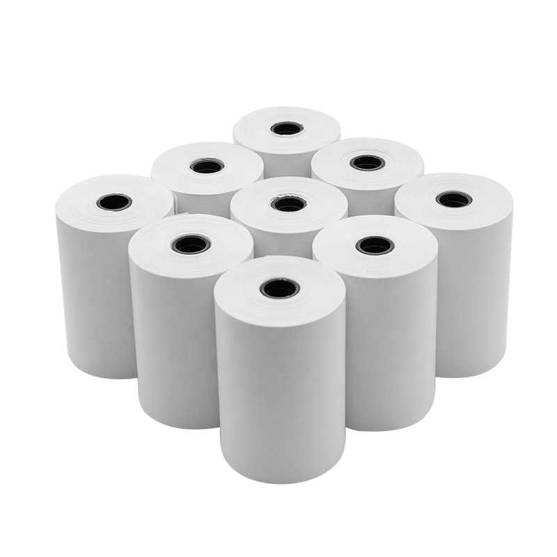 57mm 80mm Cheap Price Thermal Receipt  Roll Offset Printing Thermal Paper Black White OEM Customized 55Gsm