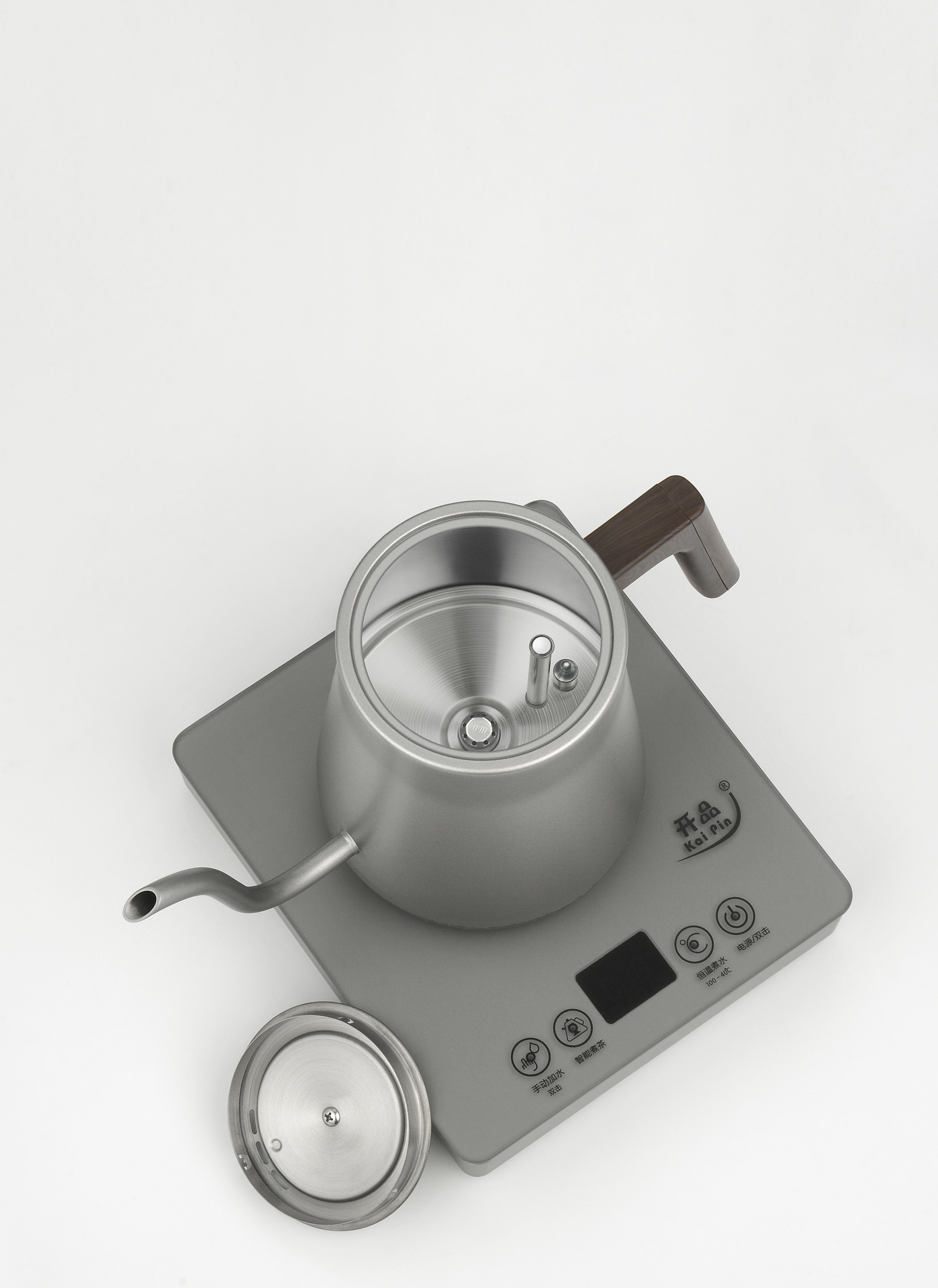 temperature control gooseneck  glass household tea hotel electric kettle tray set for guest room