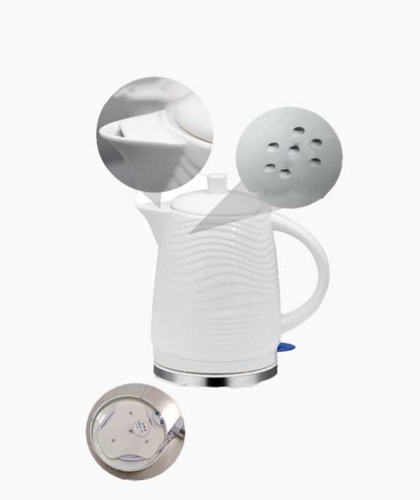 Tea Ceramic Hotel Intelligent Electric Kettle with Tray, High Power Temperature Electric Kettle