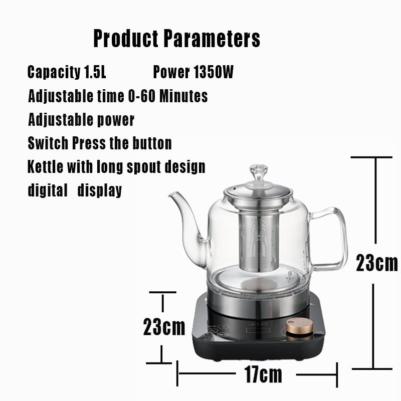 gooseneck  hotel  glass electric smart kettle cordless electric kettle turkish electric tea kettle