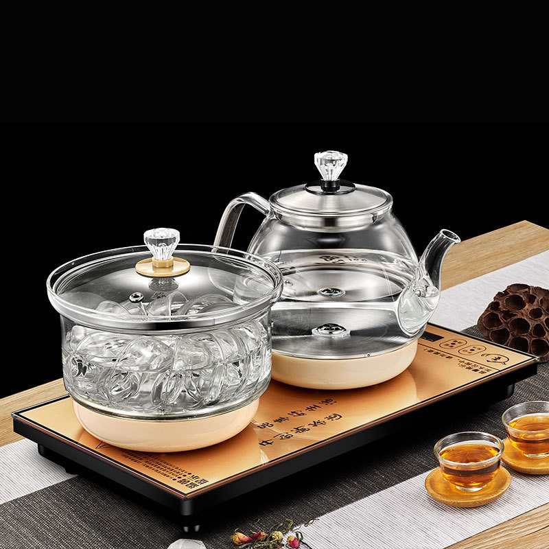 360 Degree Rotatable Steamable And Boilable Tea New Water Boiler Gooseneck Electric  Tea Kettle Electric Glass Electric Kettle