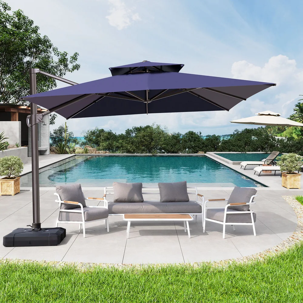 White 2.5m outdoor Aluminum  beach garden patio parasols umbrellas