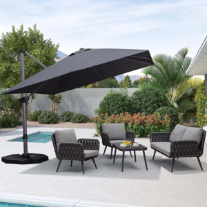 White 2.5m outdoor Aluminum  beach garden patio parasols umbrellas