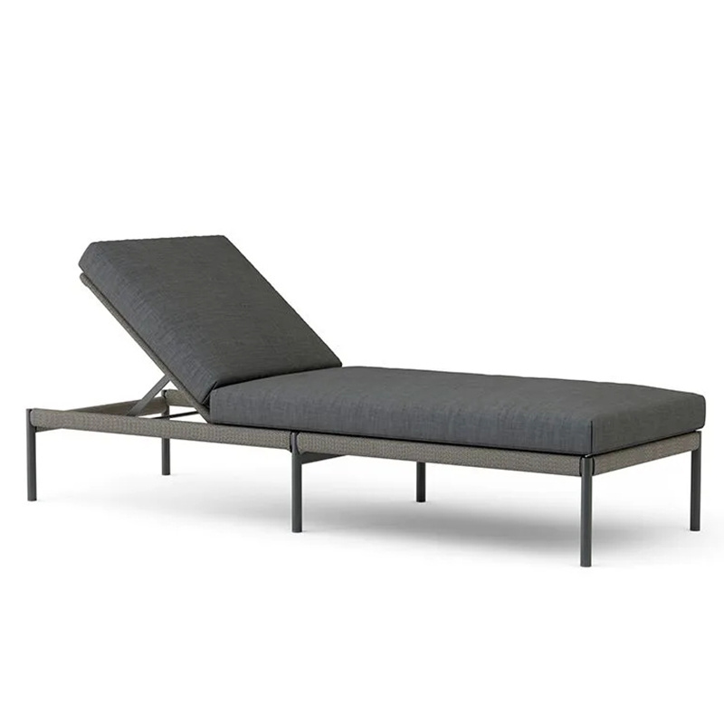 Outdoor patio garden furniture comfortable cushions adjustable backrest aluminum lounger pool beach casual sun lounger