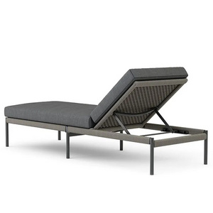 Outdoor patio garden furniture comfortable cushions adjustable backrest aluminum lounger pool beach casual sun lounger