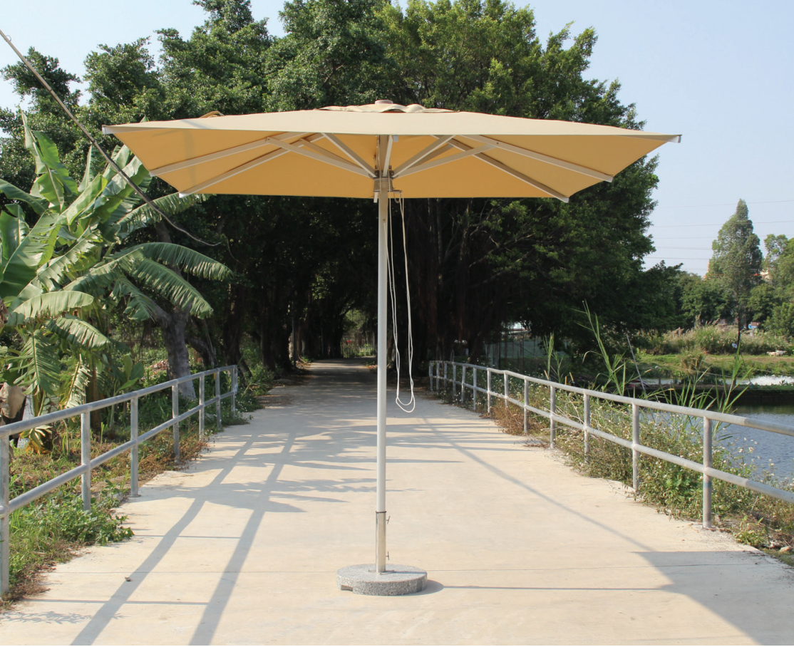 customized beach UV protection rabric round Umbrella  poolside aluminum Patio Umbrella With Marble Base for outdoor