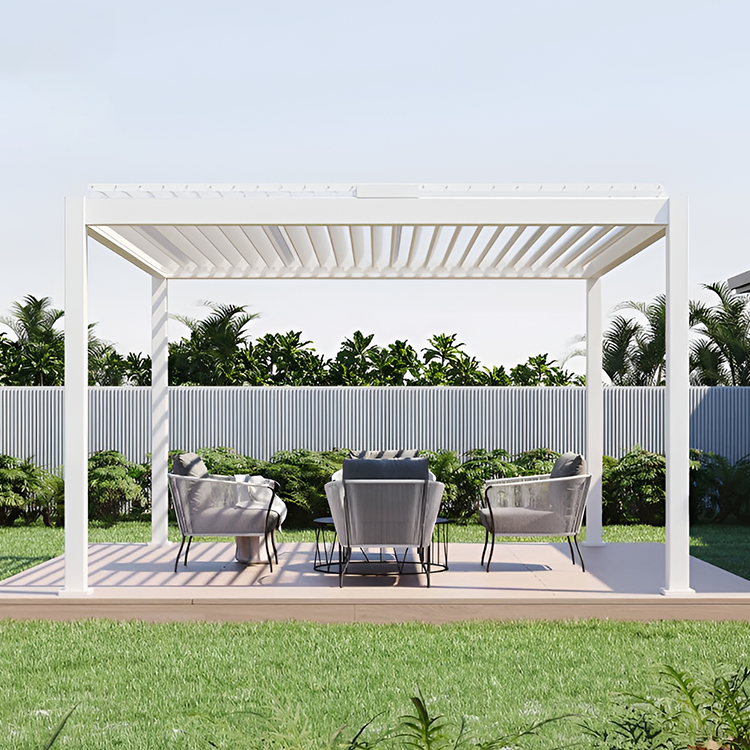 Outdoor Pergolas Customized Gazebos Outdoor Furniture Garden Set Villa Pavilion Aluminum Bioclimatic Garden Pergola