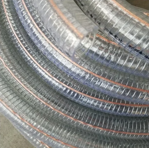 Custom high quality PVC Anti-static Duct Hose Soft Steel Wire Spiral Industrial Water clear Suction hose