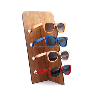 New products bamboo eyewear display custom logo sunglasses display racks