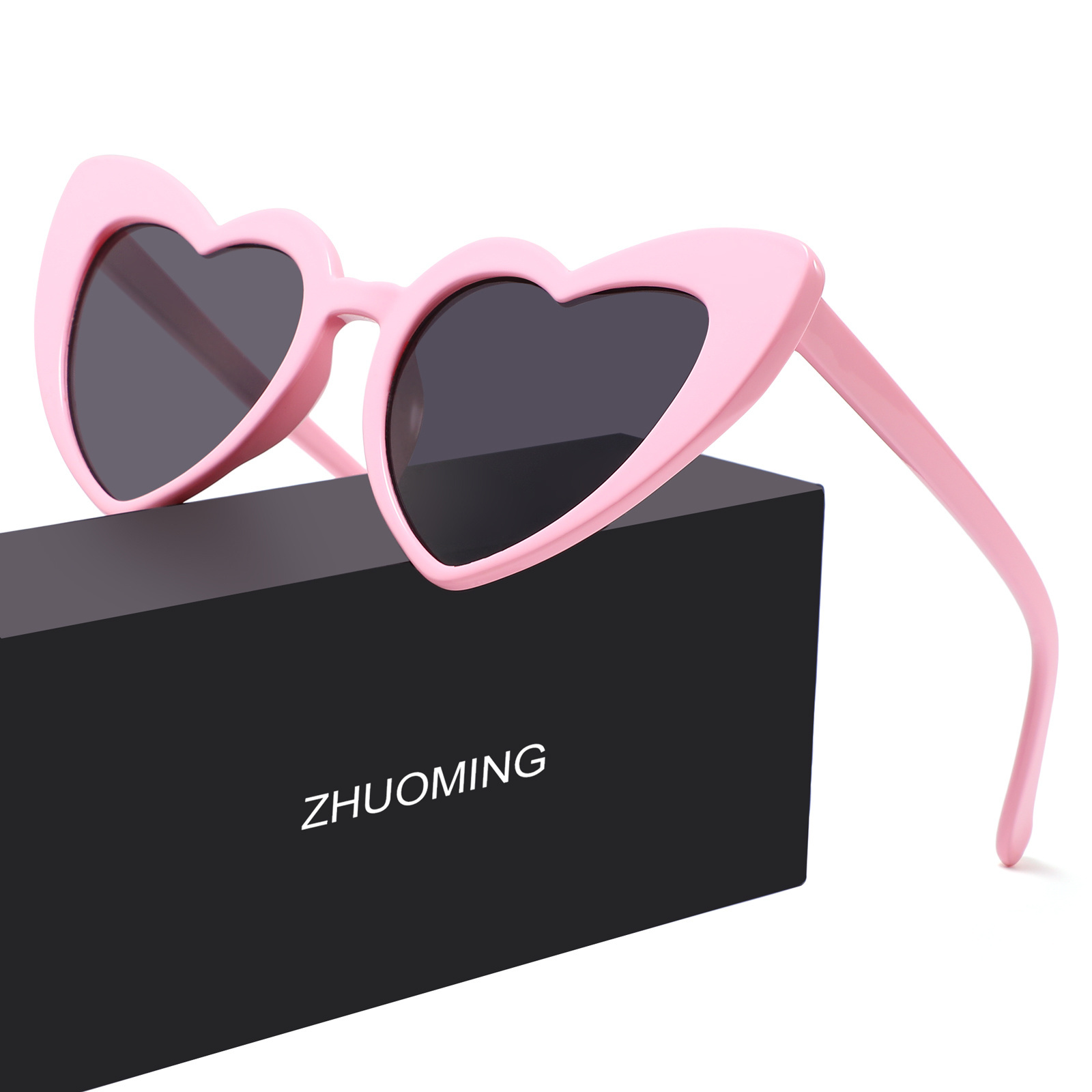 2023 Wholesale heart shaped sunglasses fashion women love heart sun glasses pink sunglasses