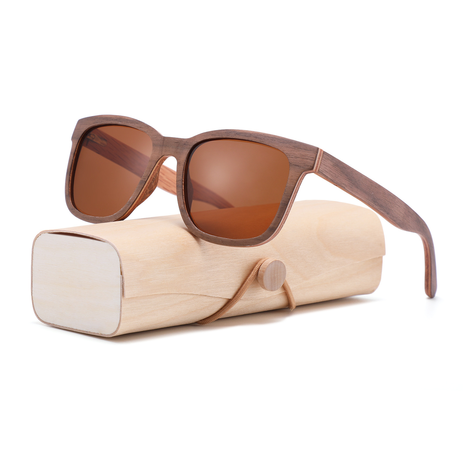 2022 Hand Polished Skateboard Wood Eyeglasses UV400  Wooden Sunglasses Polarized