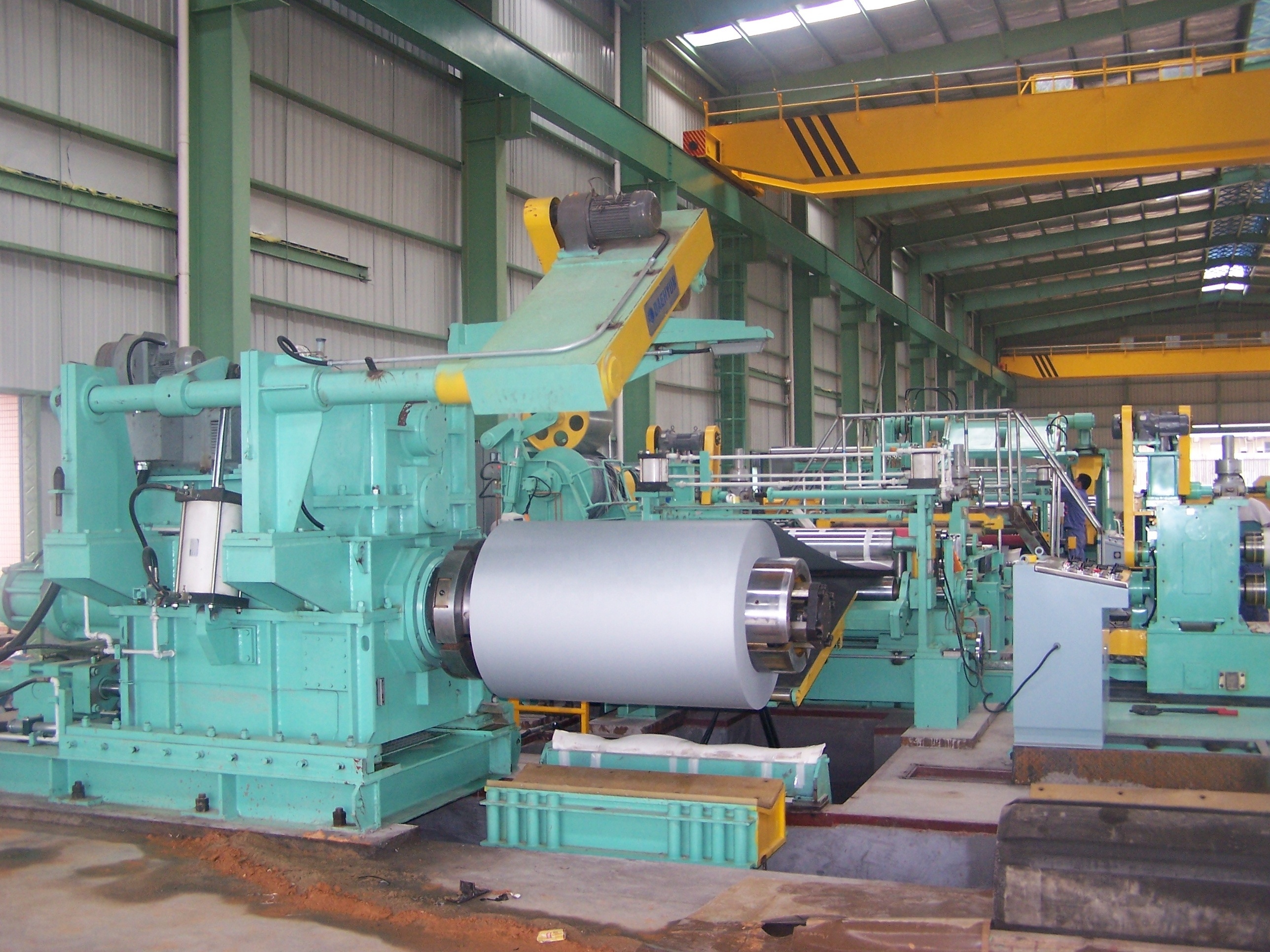 steel coil uncoiling straightening slitting and recoiling lineSteel coil uncoiler