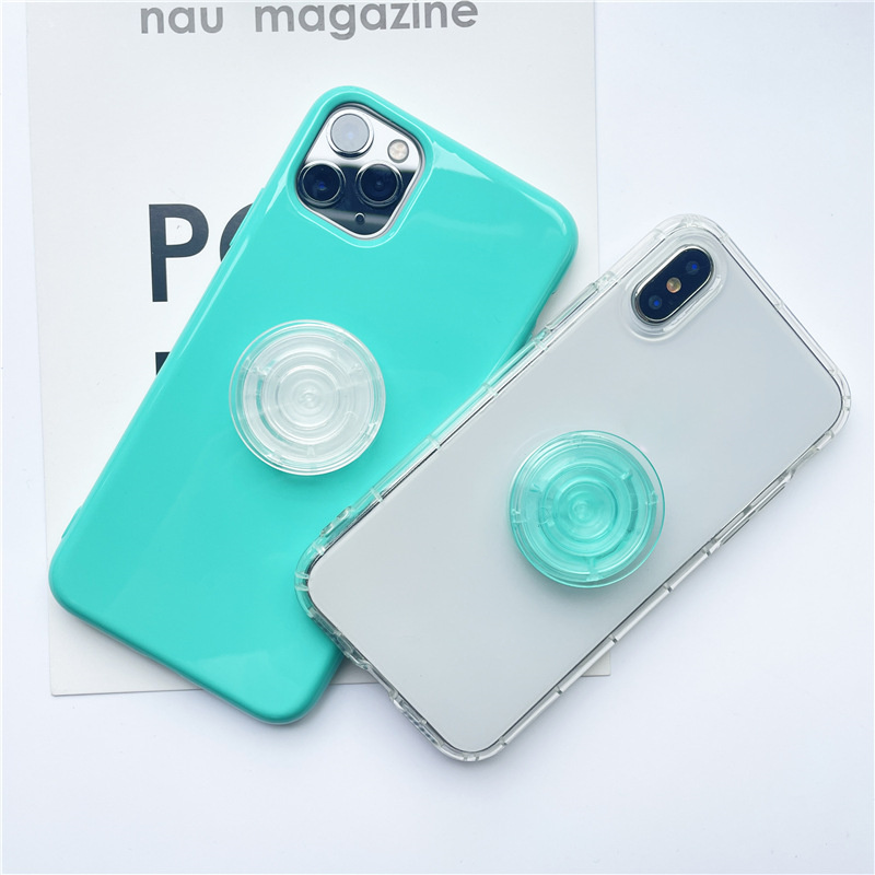 Transparent Candy Colors Cell Phone Socket Grip Foldable Grip Tok Stretch Phone Holder Finger Ring Griptok Socket