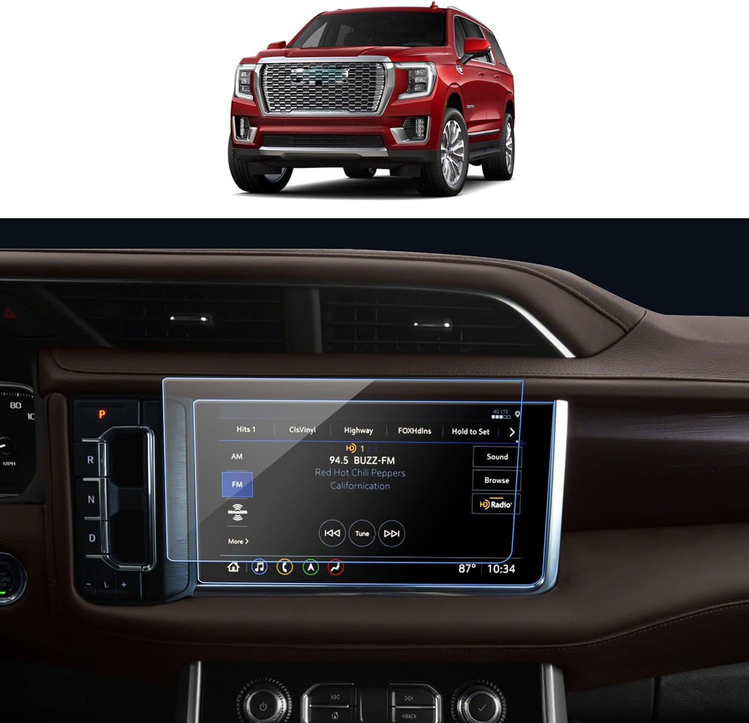 Screen Protector For GMC Yukon Denali Accessories 10.2 Inch Car Navigation Touchscreen Protector Foils for Yukon Denali Ultimate