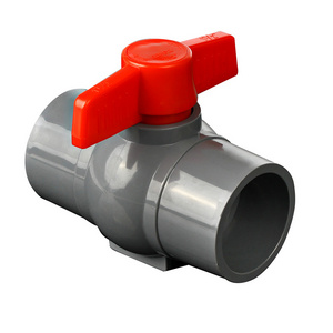 High Quality PVC Ball Valve Customization Support Plastic Ball Valves All sizes Grey Color Ball Valve