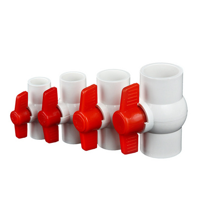 1/2" To 4" inch pvc one way ball valve price white plastic pvc ball valve