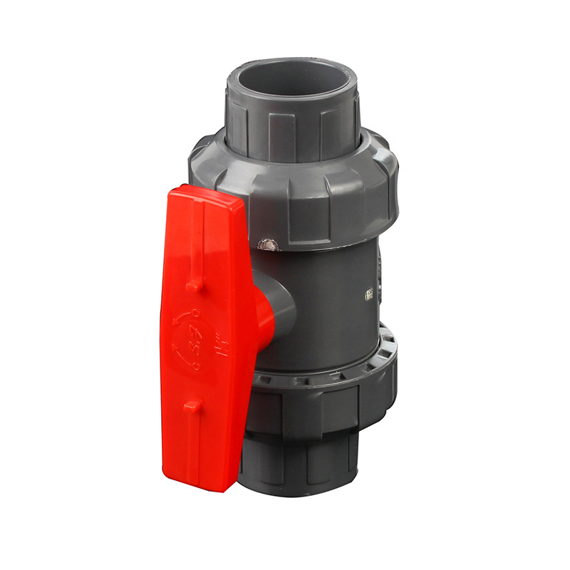 Double Union Plastic Ball Valve Water flow control and energy saving PVC Connector Valve 3